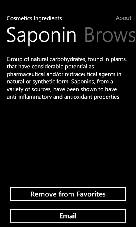 Cosmetics Ingredients Screenshots 2