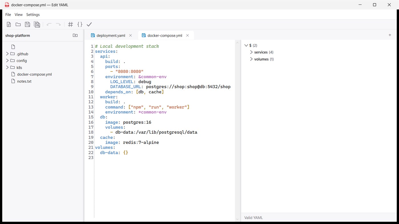 #3. Edit YAML (Windows) Od: Web Platinum