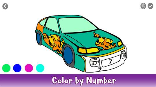 Racing Cars Color By Number - Vehicles Coloring Book screenshot 5
