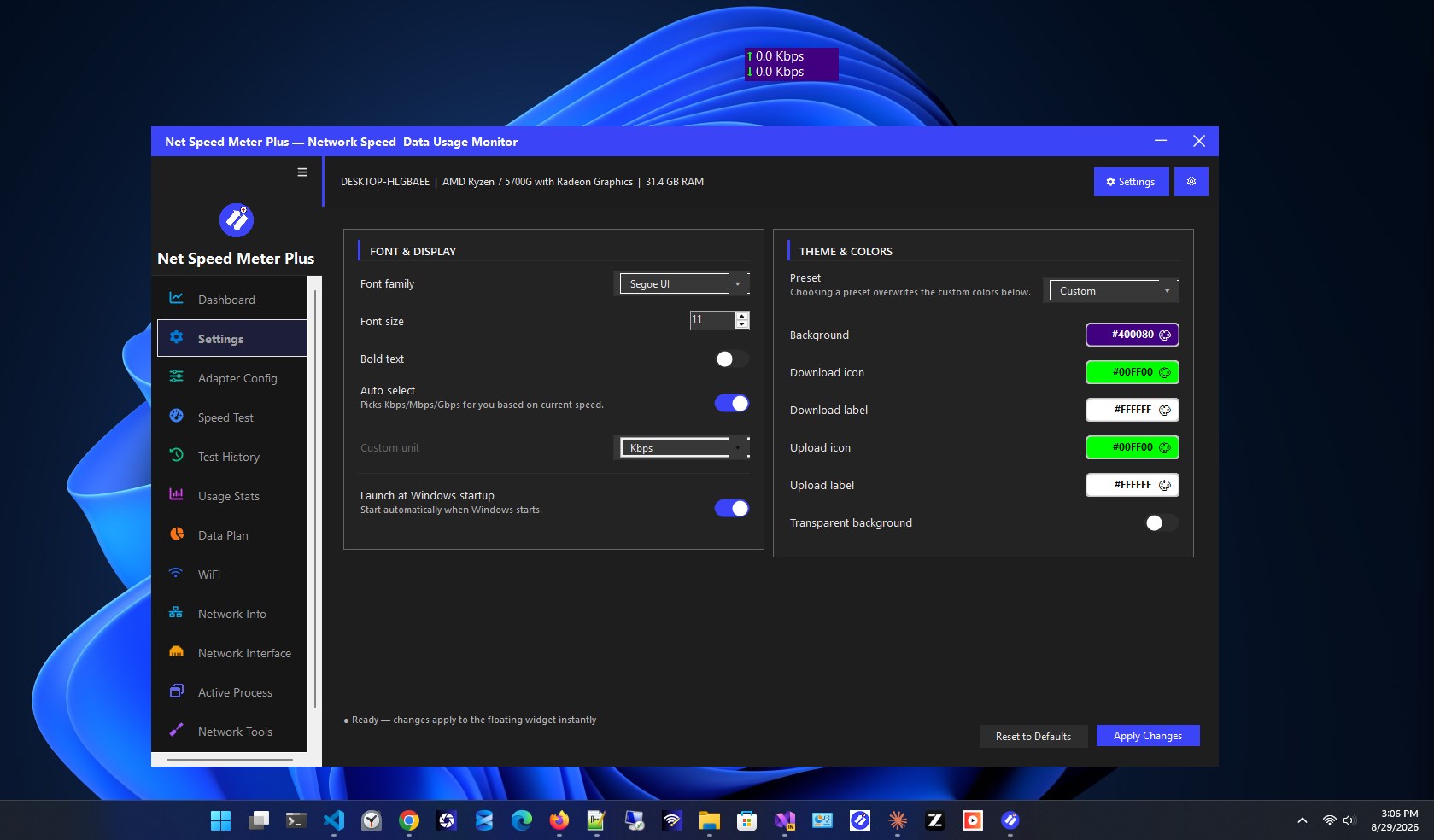 Net Speed Meter Plus screenshot