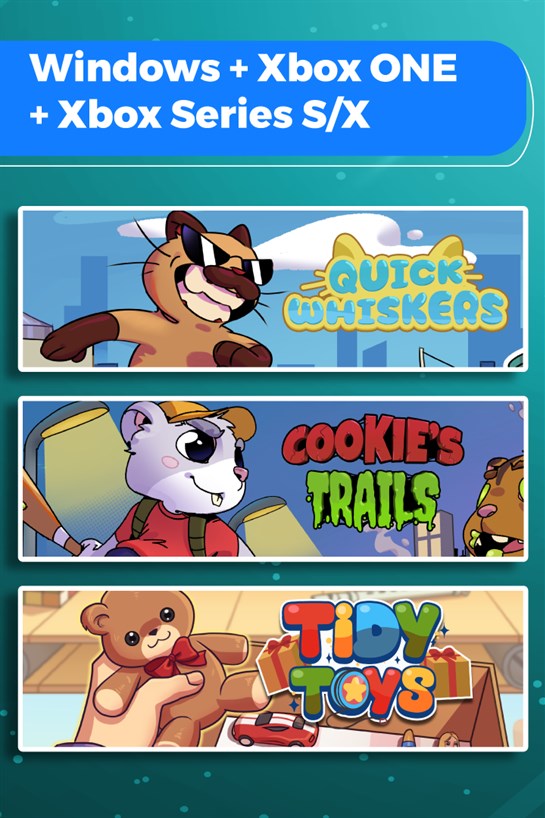Immagine della casella di Quick Whiskers + Cookie's Trails +Tidy Toys (Bundle)