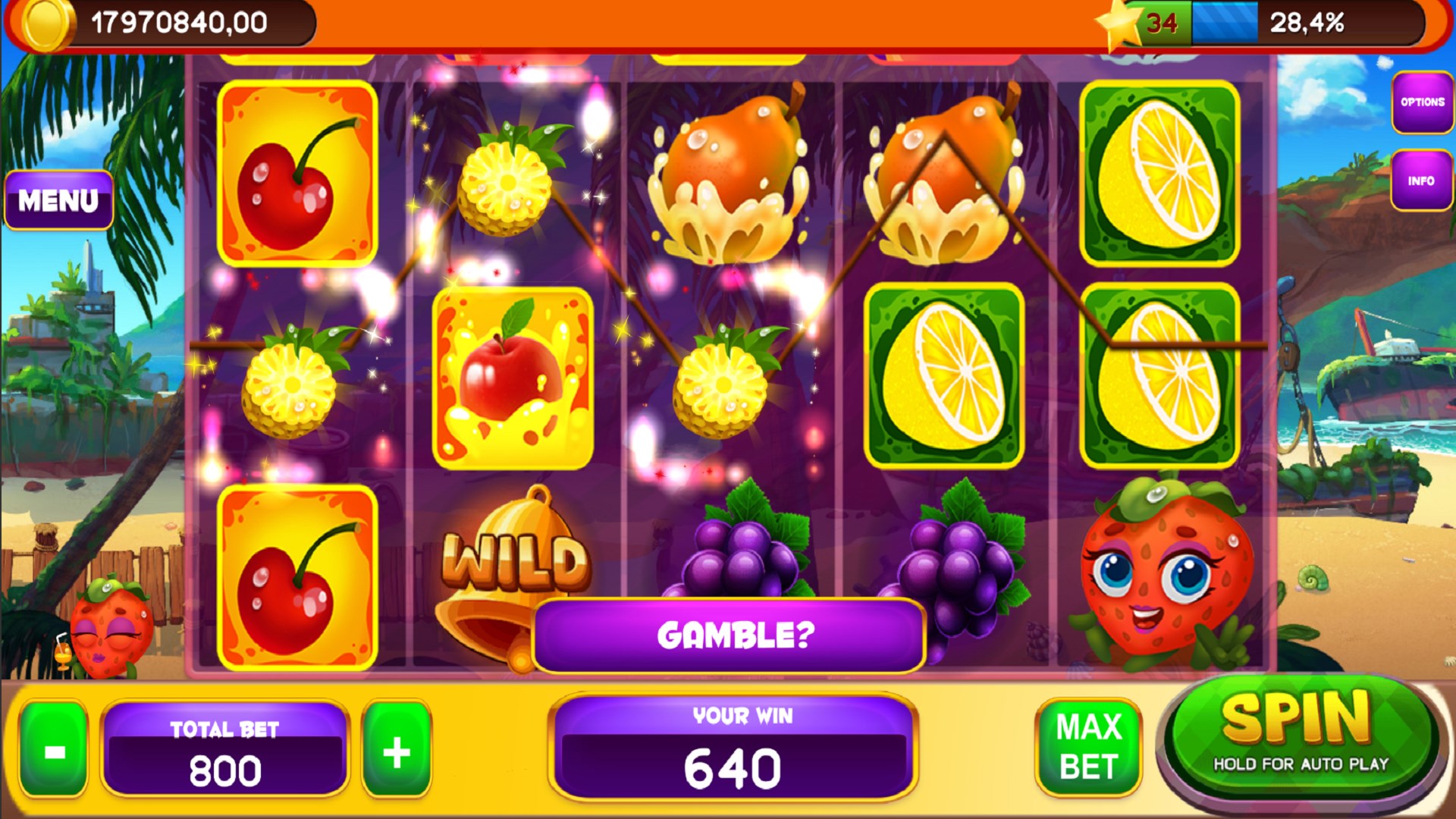 Interfaz del lobby de 777 Casino mostrando secciones de slots, mesa y en vivo