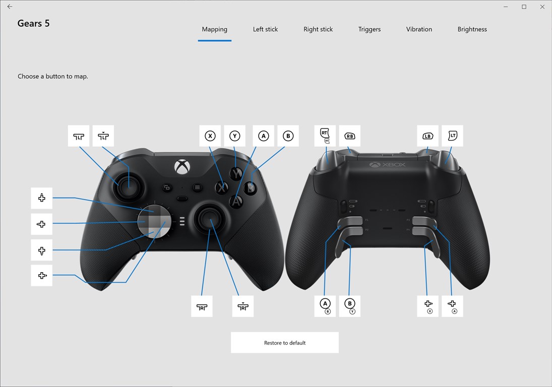 Где находится кнопка l на джойстике xbox Microsoft Apps