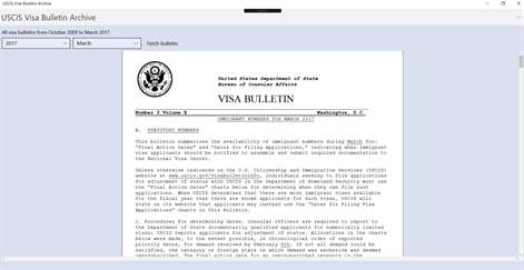 USCIS Visa Bulletin Archive Screenshots 1