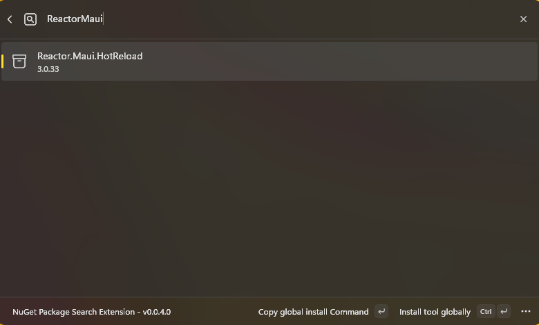 NuGet Package Search for Command Palette screenshot