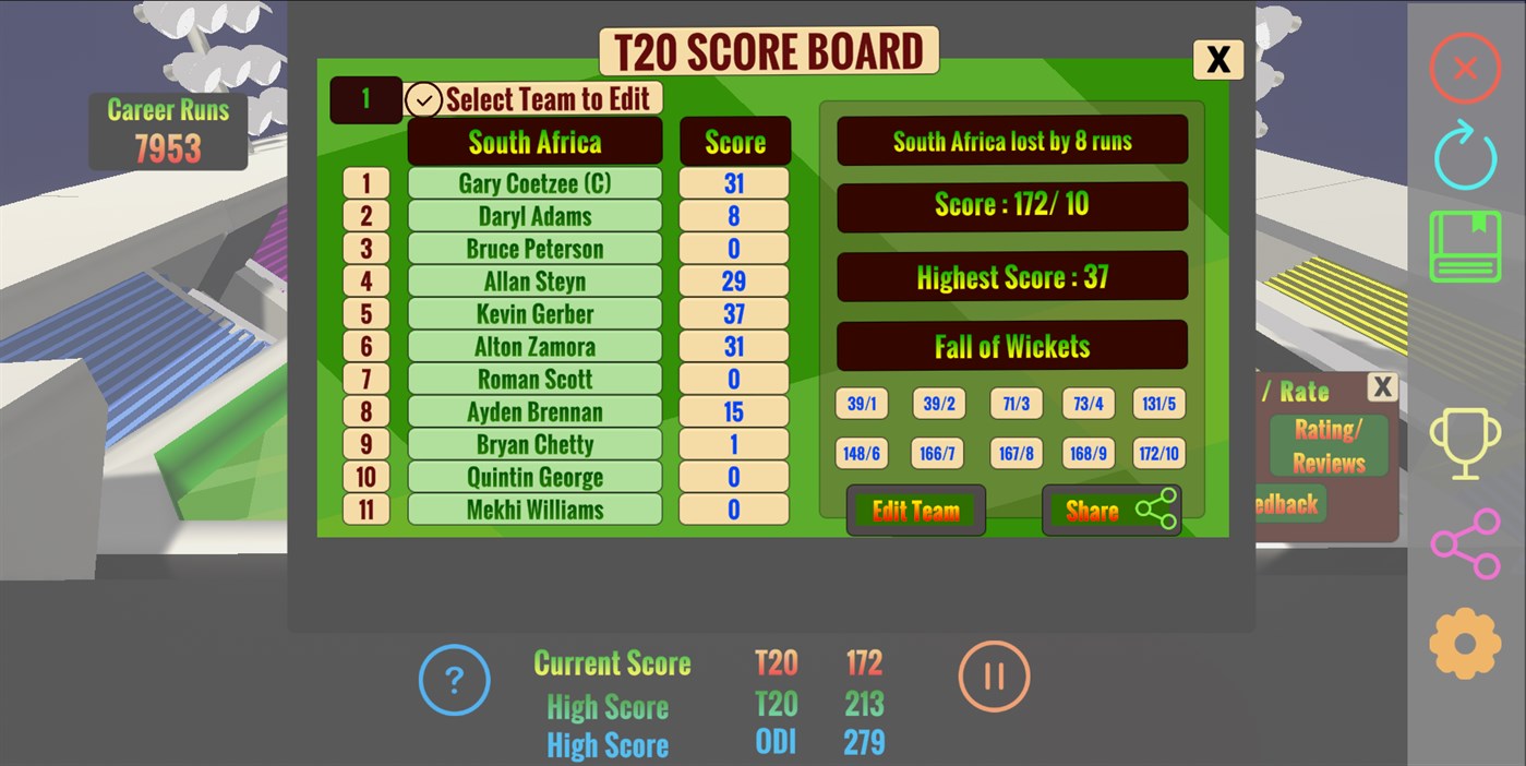 #8. Cricket Twenty20 : Pinball Challenge (Windows) By: FiveTwo Interactive