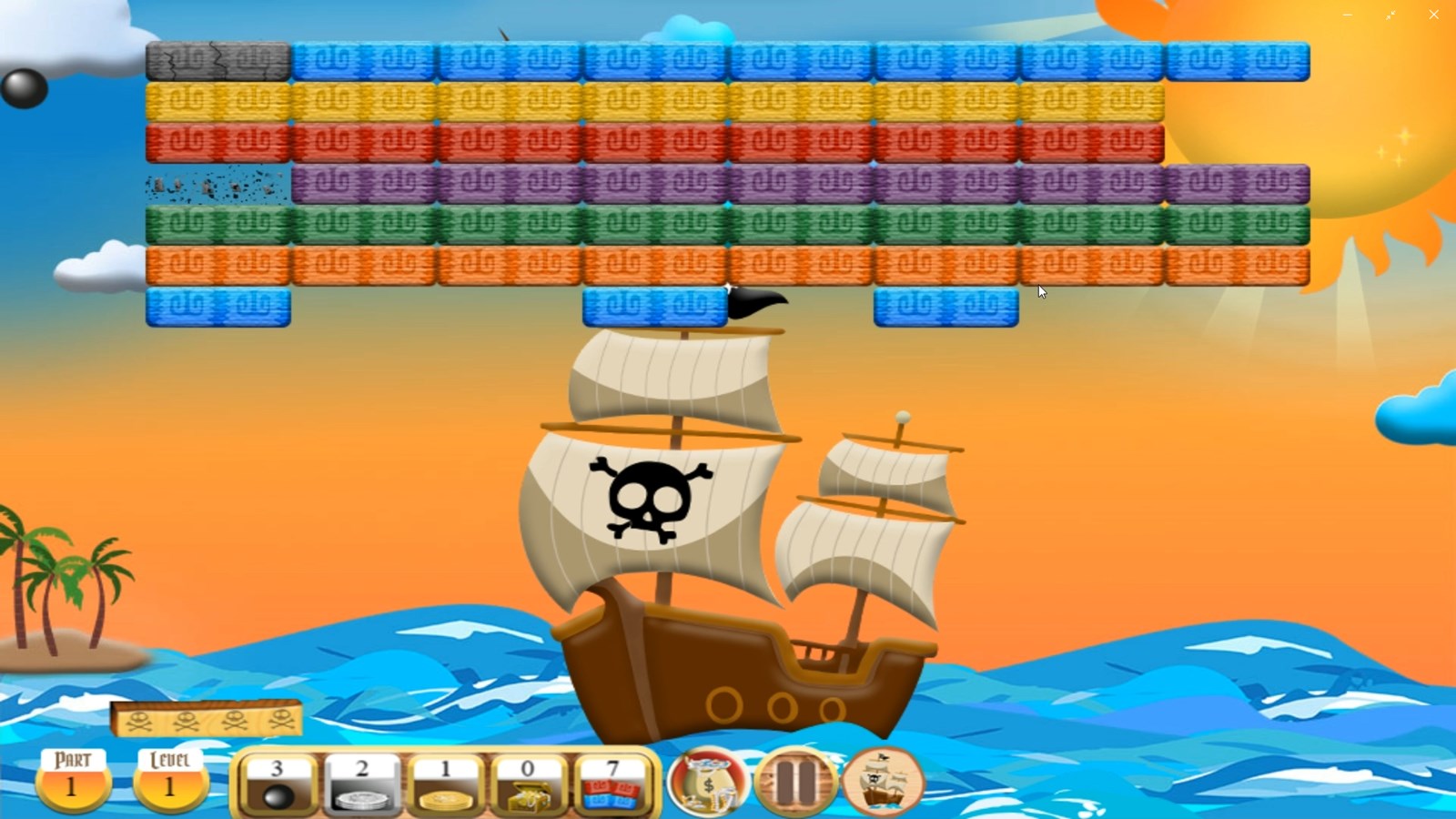 Pirates and Aztecs. Screenshot