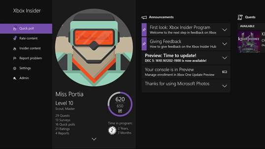 Xbox Insider Hub screenshot 1