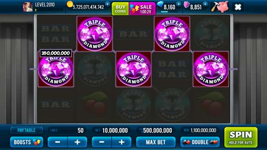 Pink 3 Diamonds Slots screenshot 10