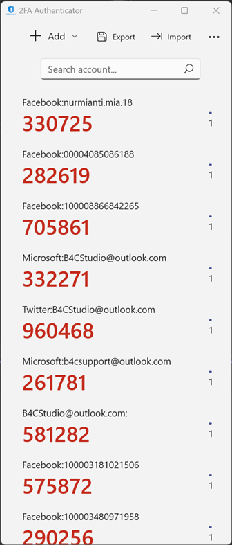 #3. 2FA Authenticator (Windows) By: B4C Studio