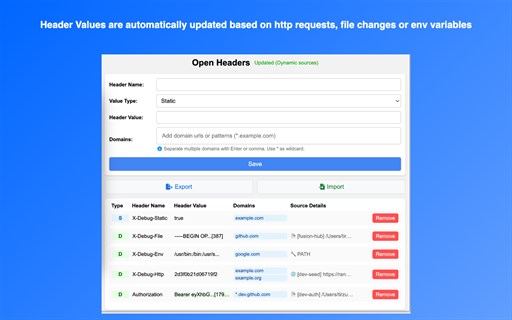 Open Headers 통계, 다운로드 및 안전 점검 | Chrome-Stats