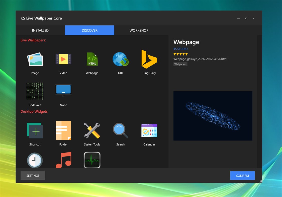 #2. KS Live Wallpaper Core (Windows) By: KS.STUDIO