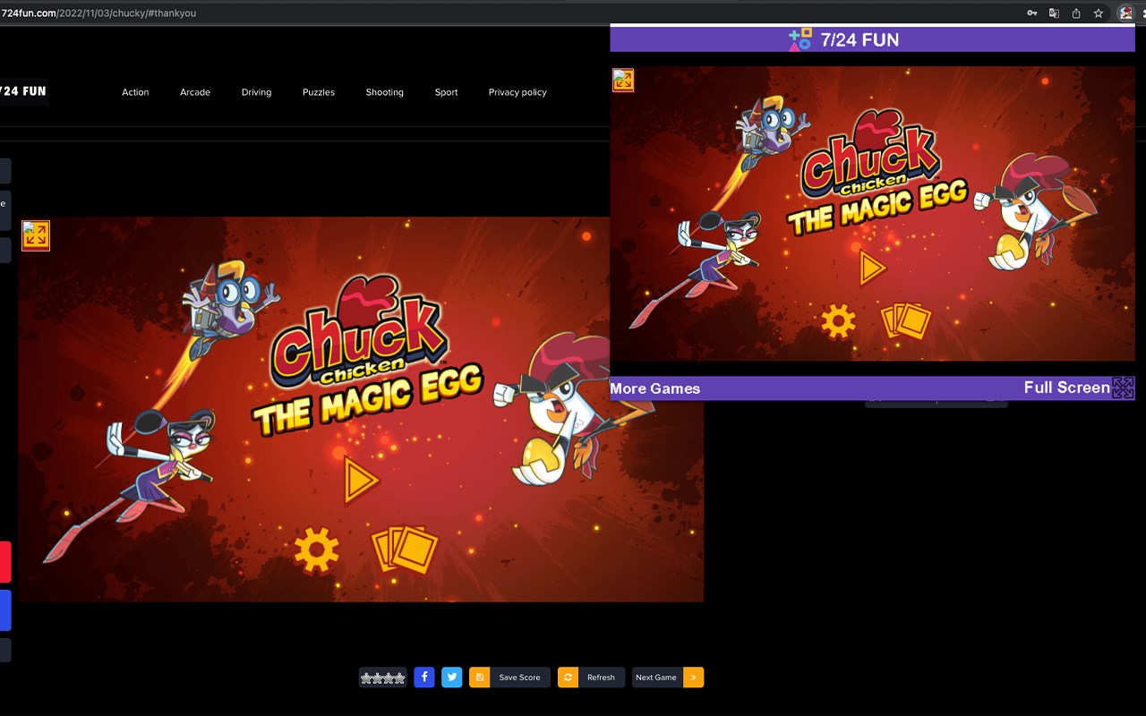 Chuck Chicken Online Game [Shooting Game] promo image