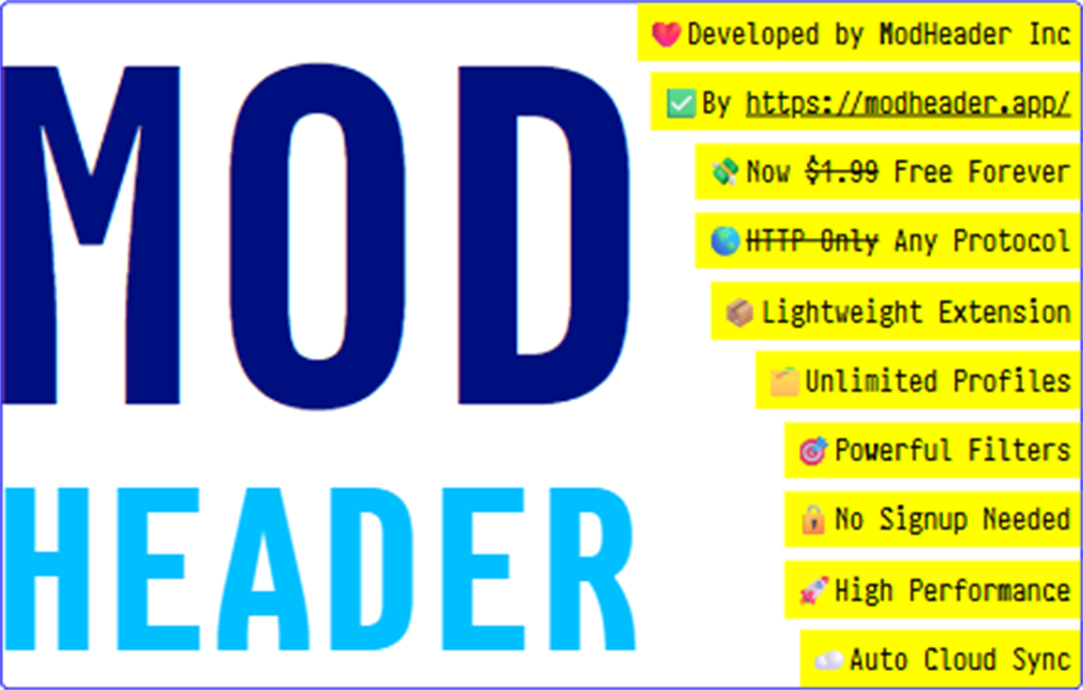 ModHeader V5 — [by modheader.app]