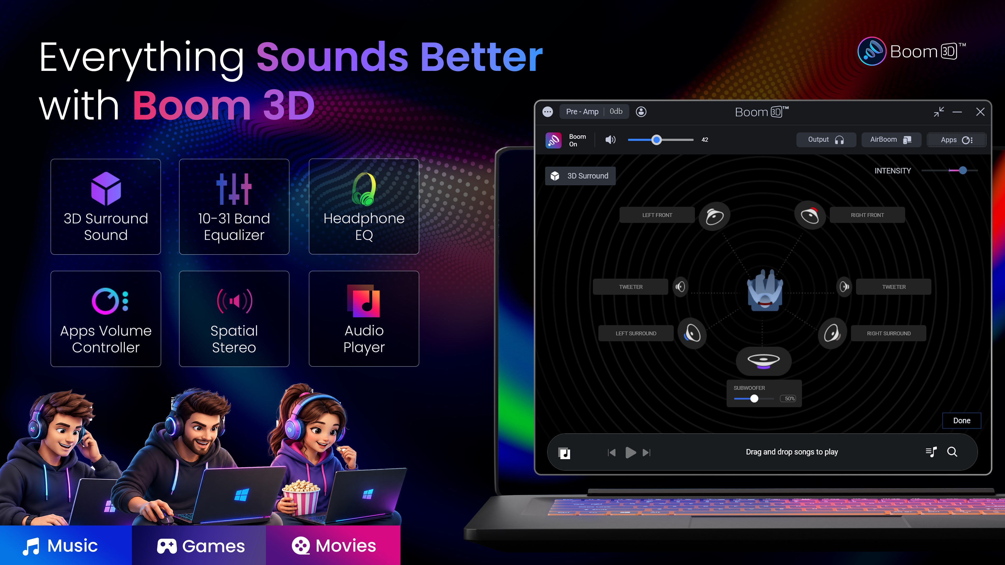 Boom 3D: Audio Enhancer, Equalizer & Bass screenshot