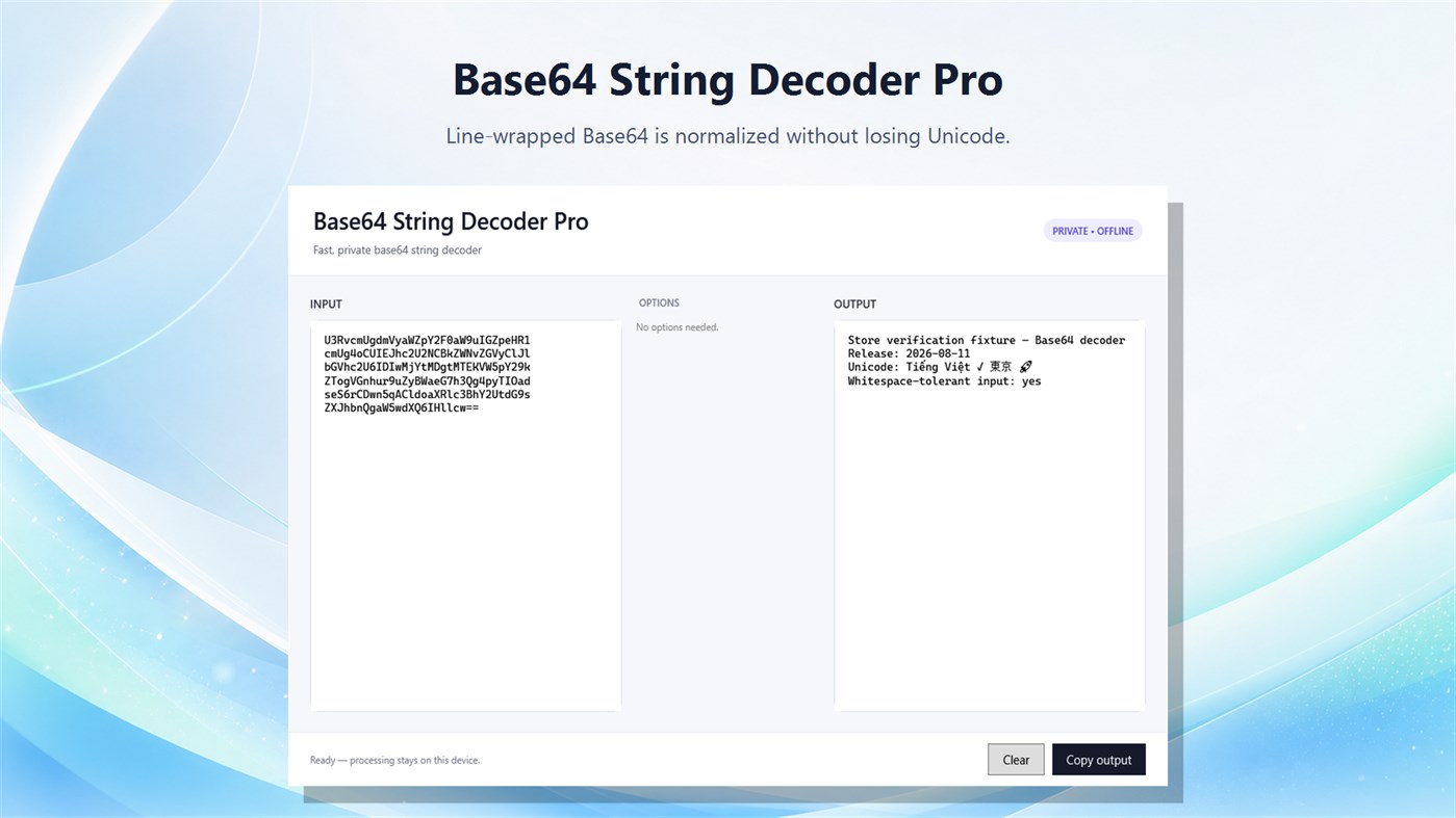 #2. Base64 String Decoder Pro (Windows) Tekijänä: Luzala Studio