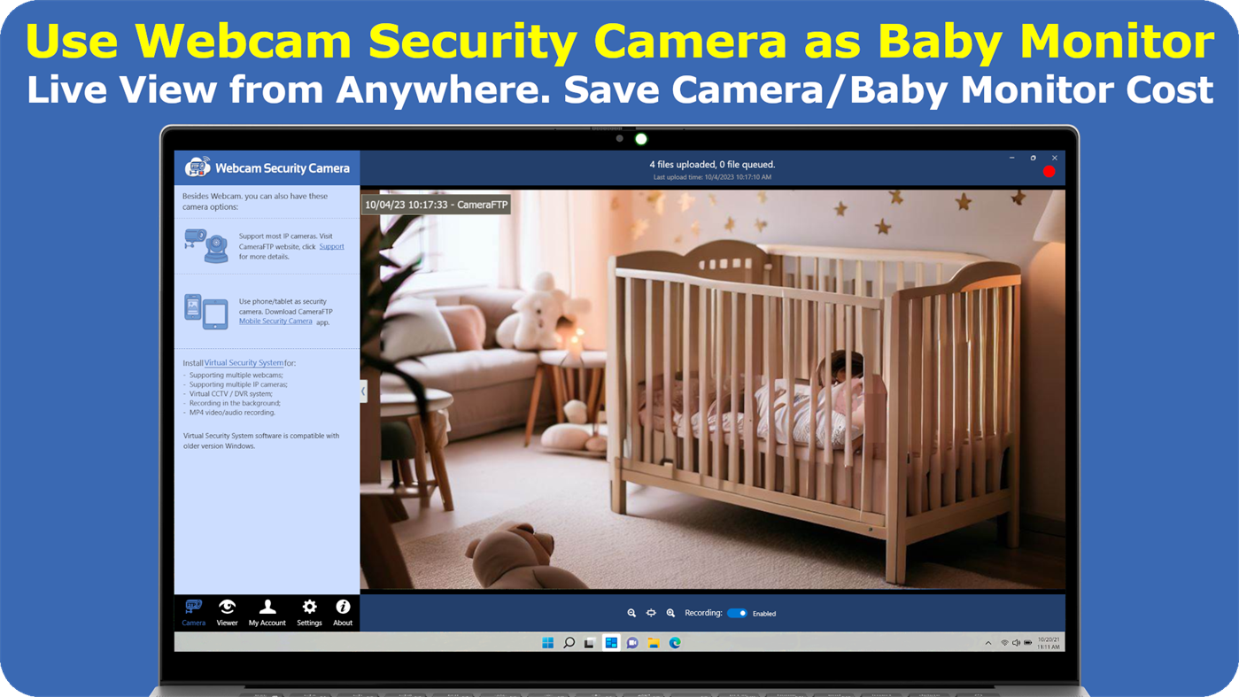 #2. Webcam Security Camera (Windows) Ved: Drive Headquarters Inc