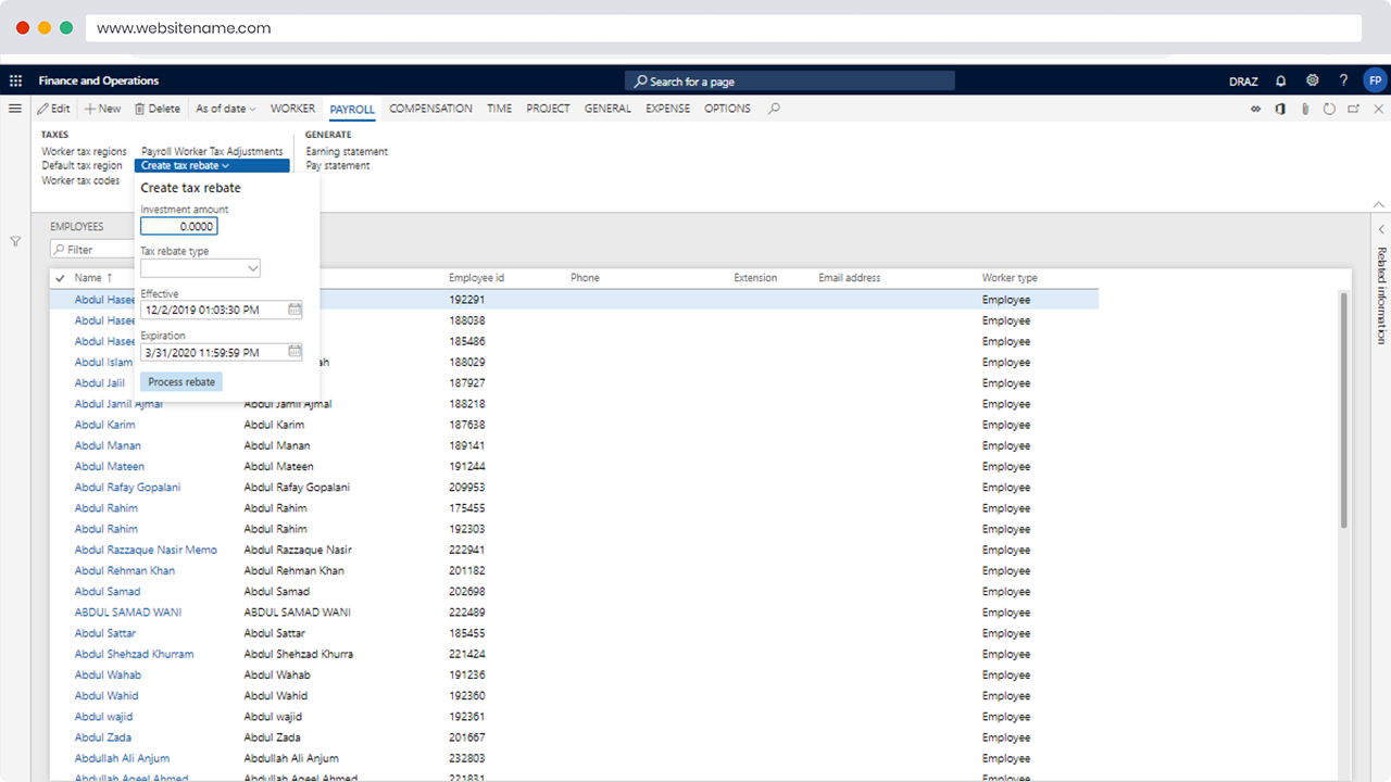 Snapshot 2 of FastTrack Payroll Solution for Fin & Ops