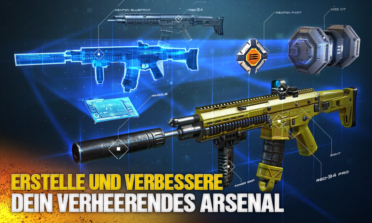 ERSTELLE UND VERBESSERE
DEIN VERHEERENDES ARSENAL