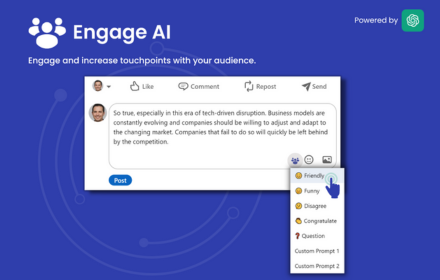 Engage AI - ChatGPT for Social Media small promo image