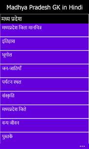 Madhya Pradesh GK in Hindi screenshot 1