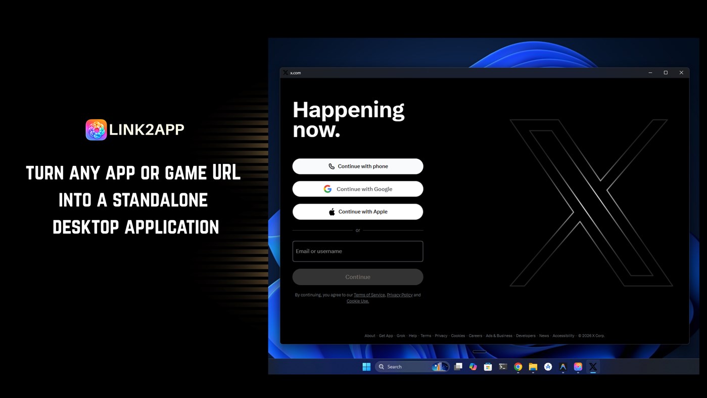 #1. Link2App (Windows) di: OXD