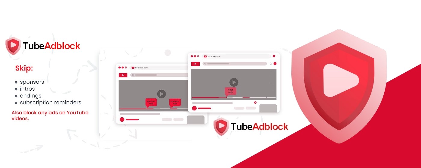 TubeAdblock - Adblocker for Youtube™ marquee promo image