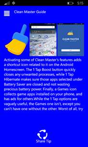 Clean Master Guide screenshot 5