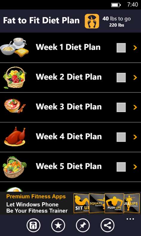 Fat to Fit Diet Plan PRO Screenshots 1