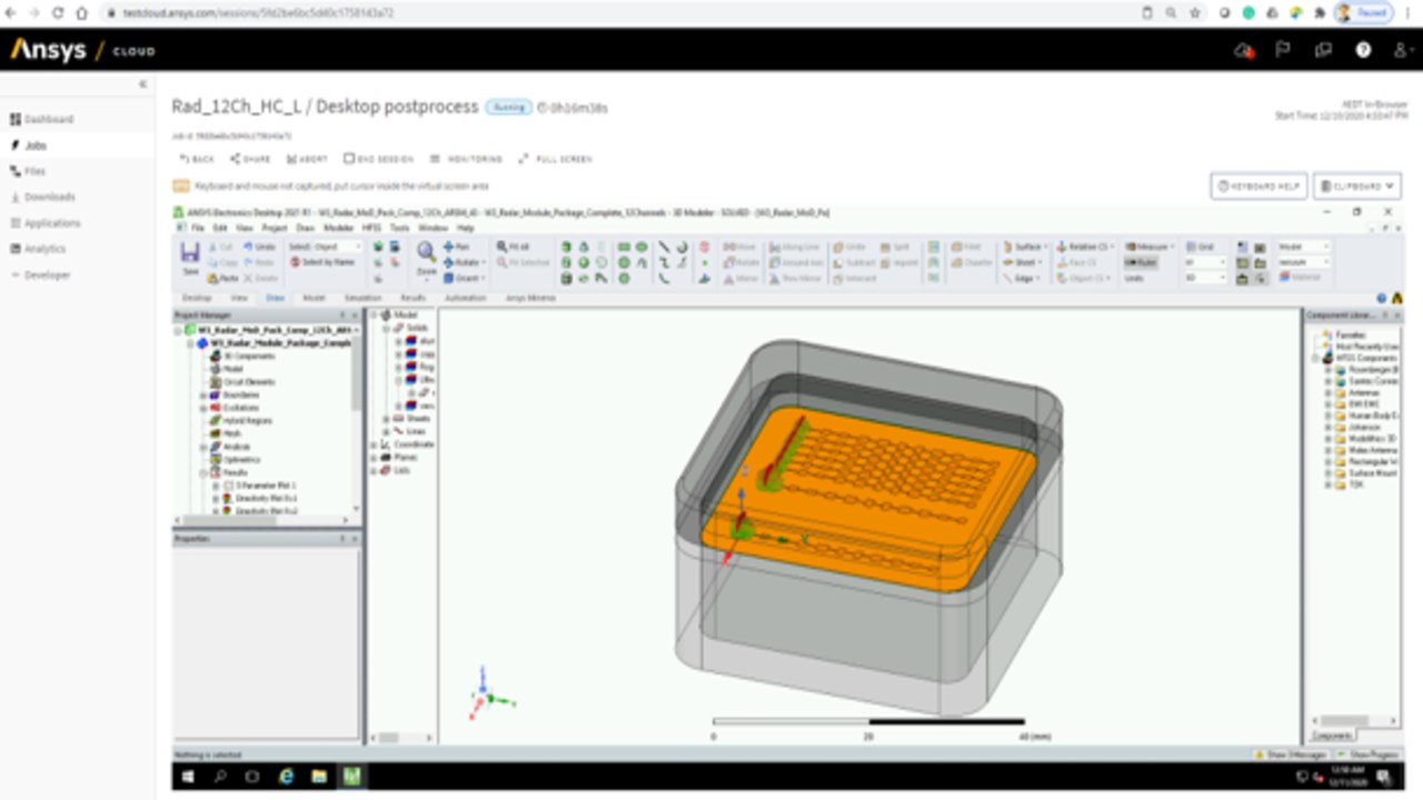 Snapshot 5 of Ansys Cloud - Contact Me