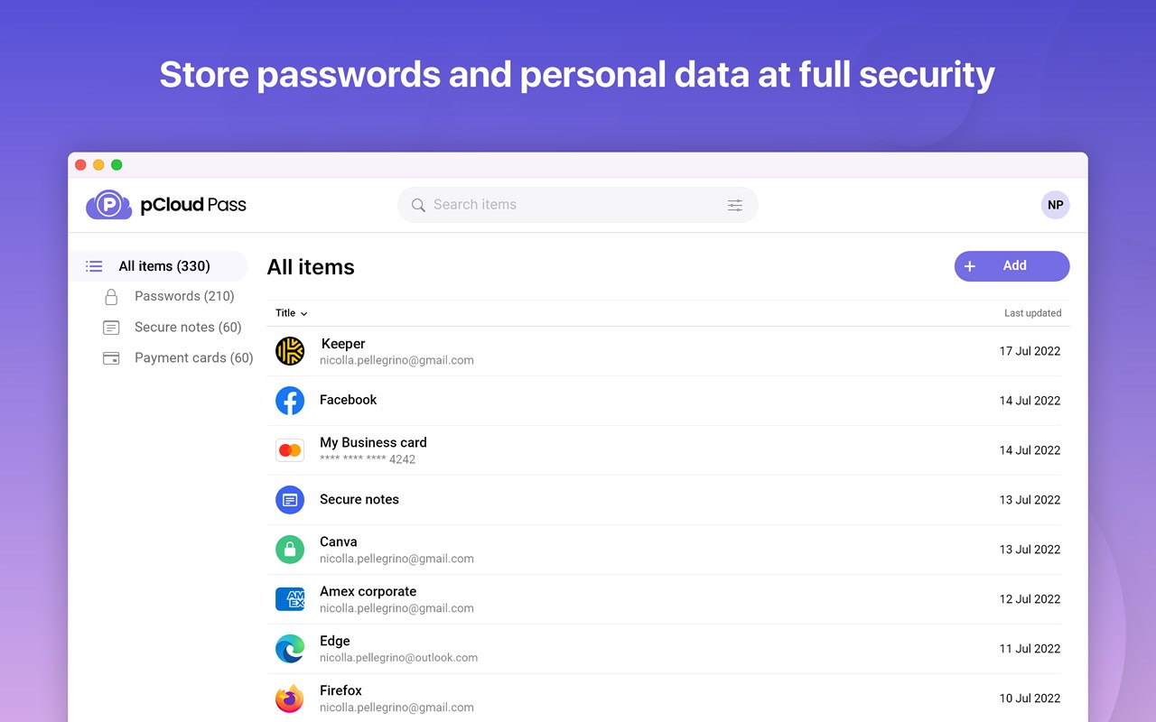 pCloud Pass - Password manager