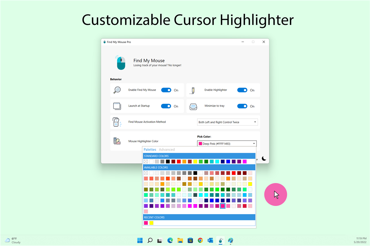 #3. Cursor Highlighter and Finder (Windows) 게시자: EvlarSoft LLC