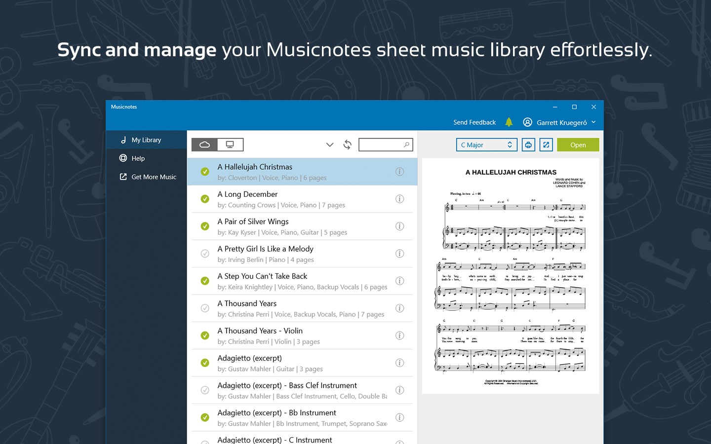 Musicnotes Sheet Music Player for Windows 10
