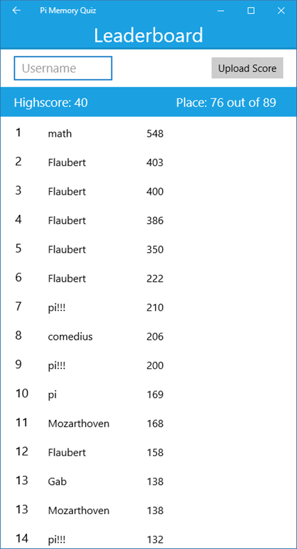 #2. Pi Memory Quiz (Windows) 由: Vivid Abstractions