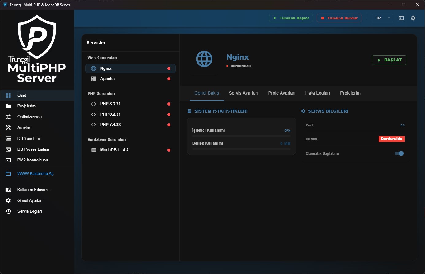 MultiPHP screenshot