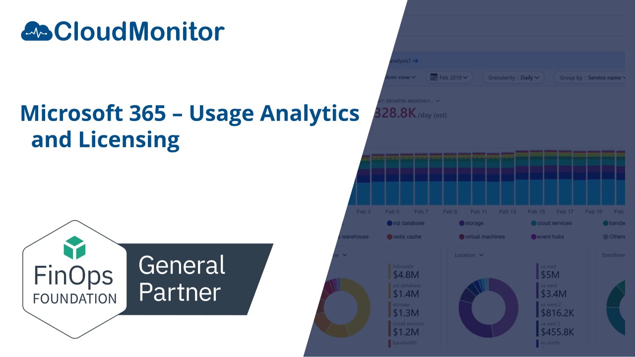 Snapshot 1 of CloudMonitor Microsoft 365 Usage Analytics & Licensing Optimization