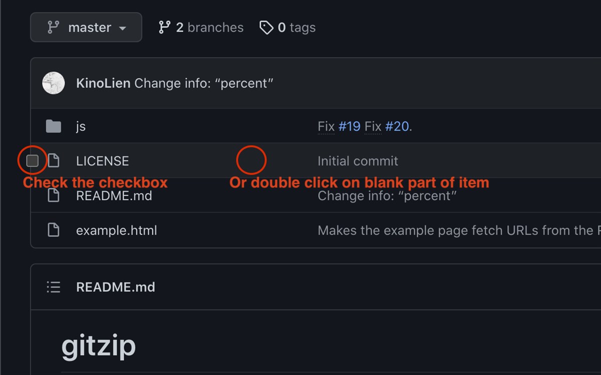 GitZip for GitHub - Download Specific Files as ZIP