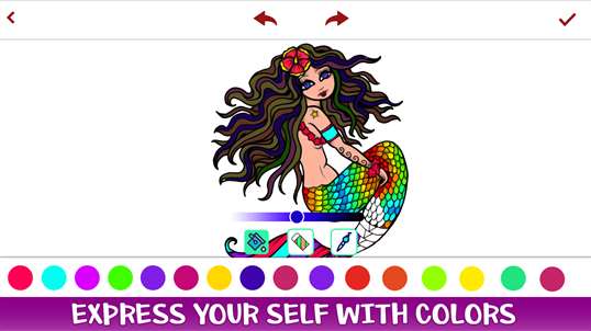 Mermaid Coloring Book Pages screenshot 3