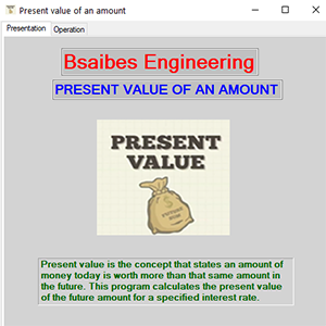 PRESENT VALUE OF AN AMOUNT