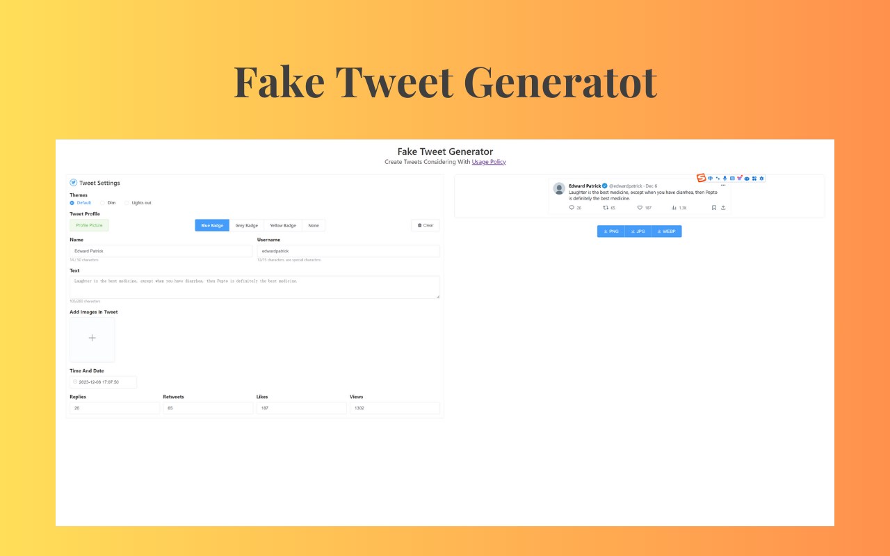 Best Fake Tweet Generator With Image