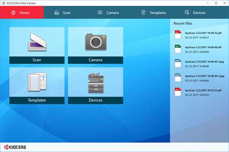 Kyocera app windows