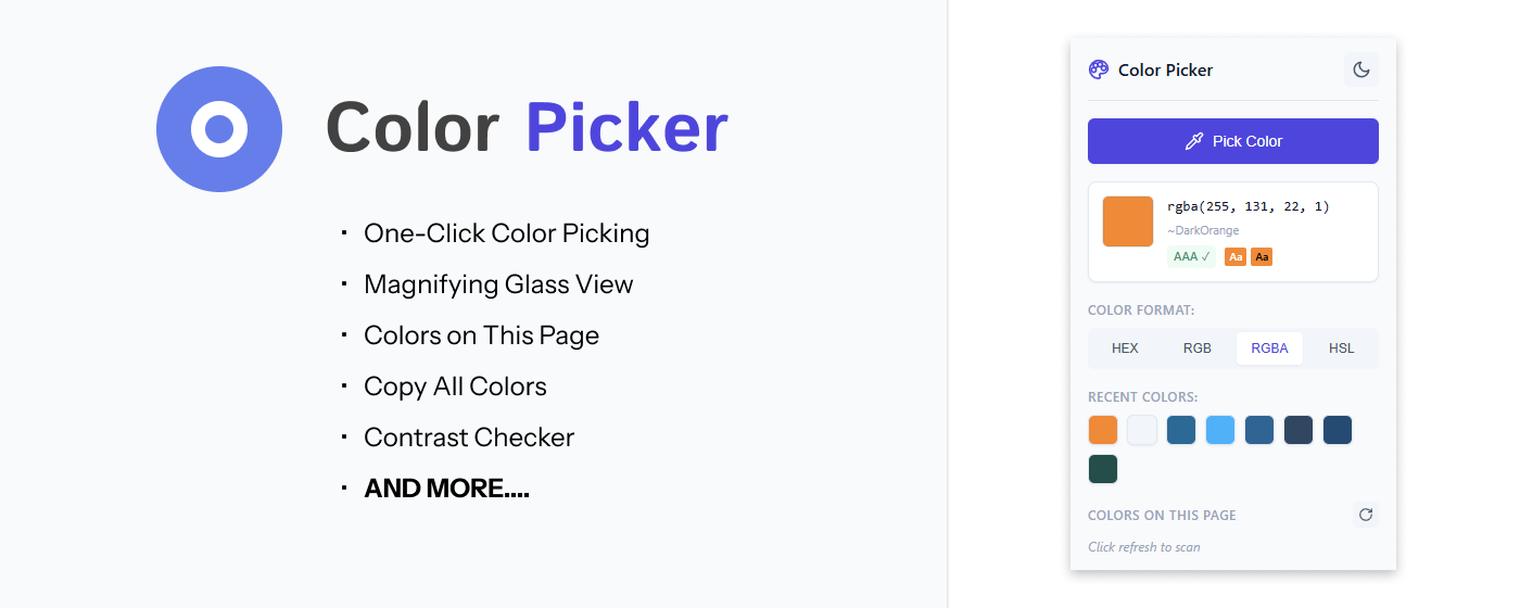 Color Picker - One-Click Color Sampling & Copy