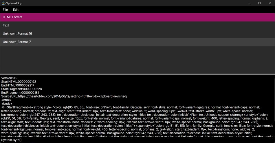 Clipboard Spy (Windows) Podle: Monkey LLC