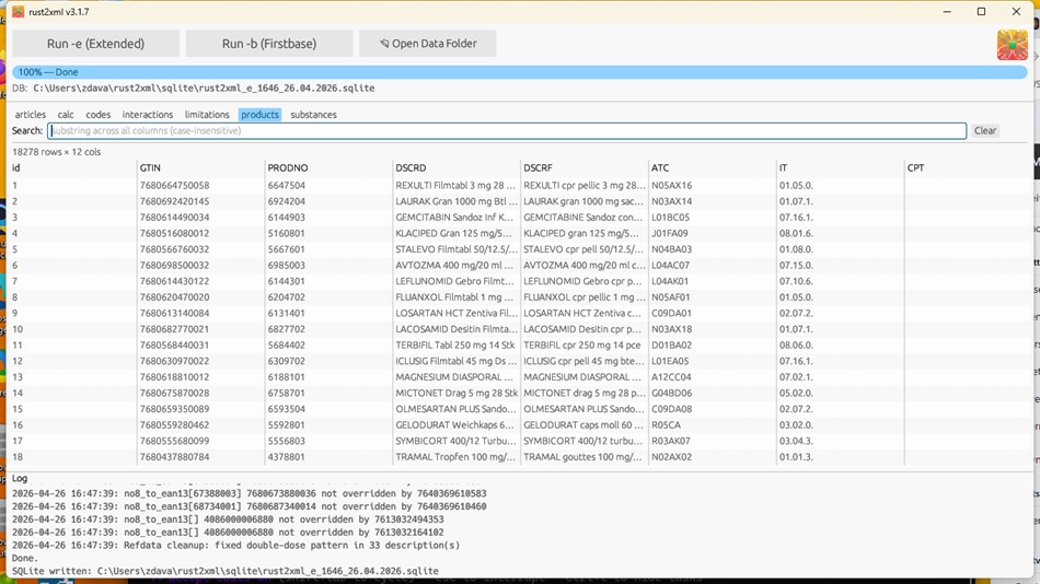rust2xml (Windows) By: ywesee GmbH