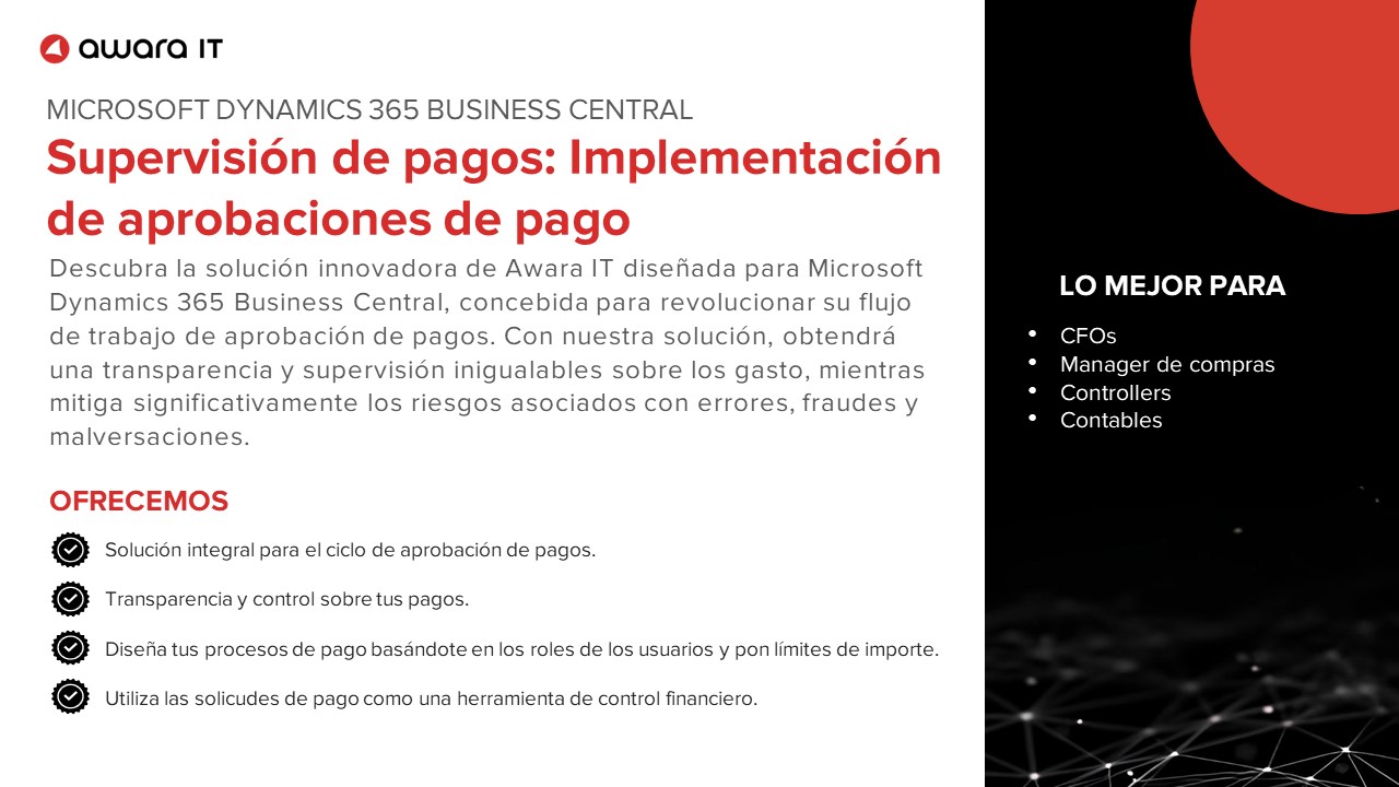 Snapshot 1 of Aplicación de Aprobación de Pagos para Dynamics 365 Business Central