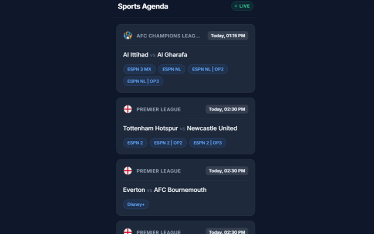 Futbol Agenda
