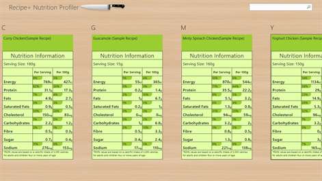 Recipe+ Nutrition Profiler Screenshots 2