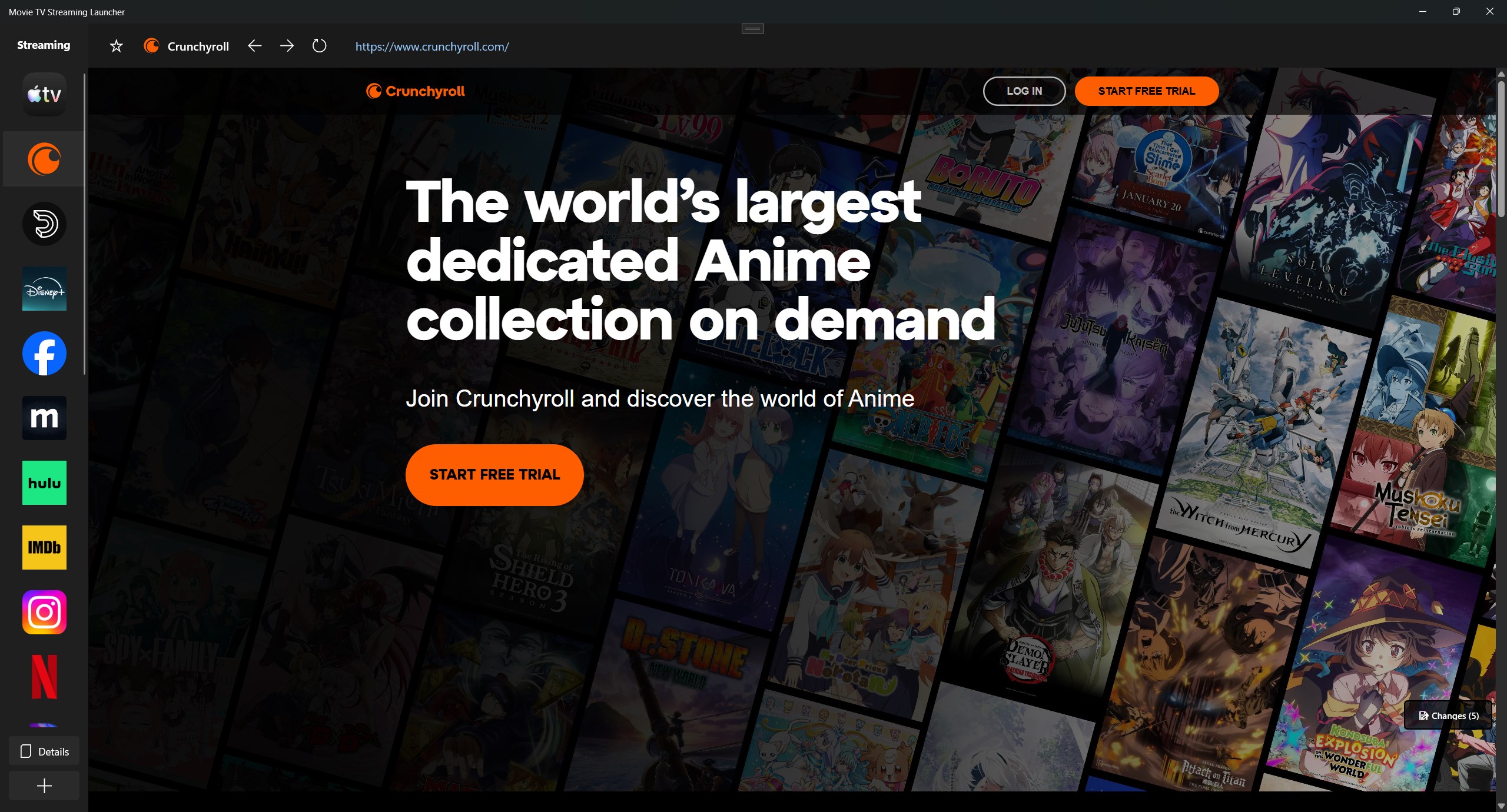 Movie TV Streaming Launcher screenshot