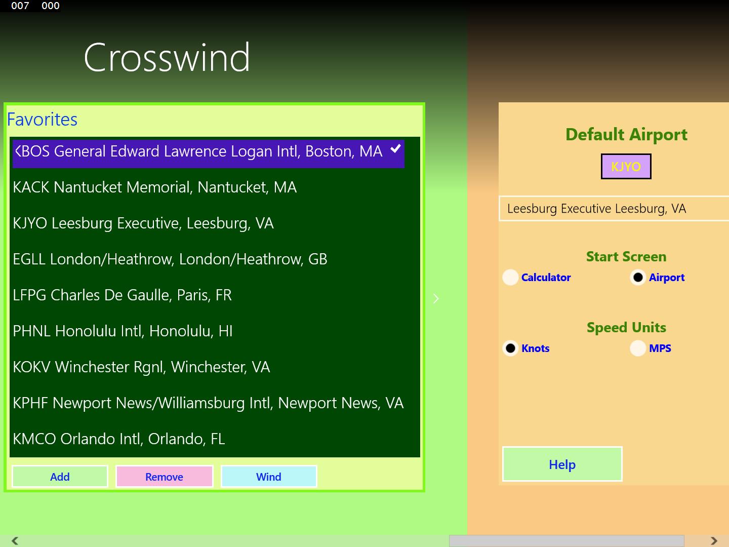 CFI Tools Crosswind Calculator for Windows 10