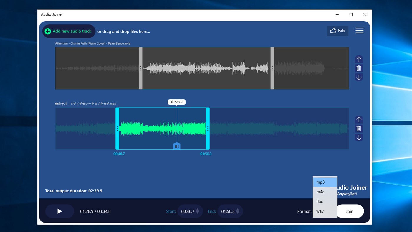 #3. Audio Joiner (Windows) De: AnywaySoft, Inc.
